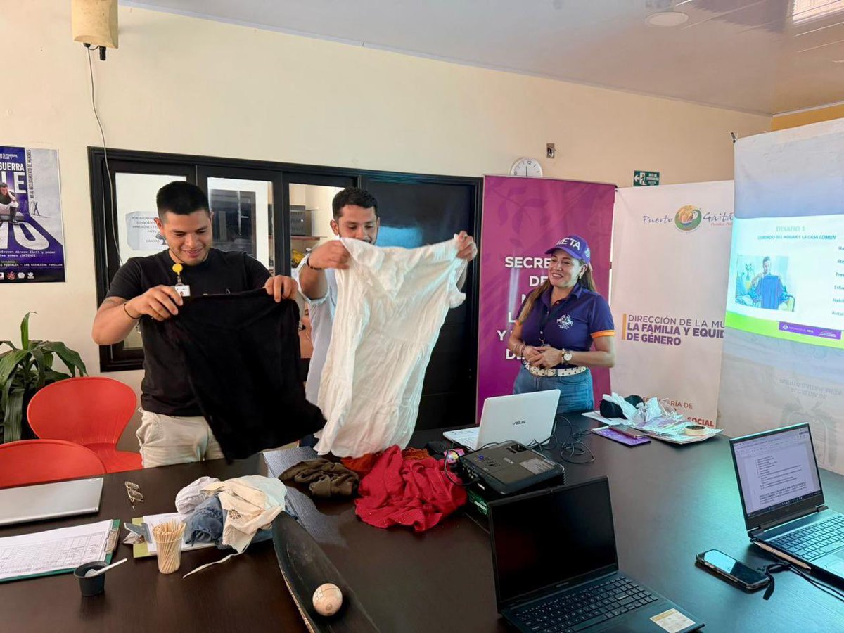 GobMeta's tweet photo. En Puerto Gaitán realizamos taller “El cambio empieza por casa”, a funcionarios de la Alcaldía, socializamos cifras 2025 sobre violencias basadas en género (298 casos: 66% mujeres, 34% hombres) y reflexionamos sobre las brechas en la participación de las mujeres. https://t.co/jsEsK1r6YA