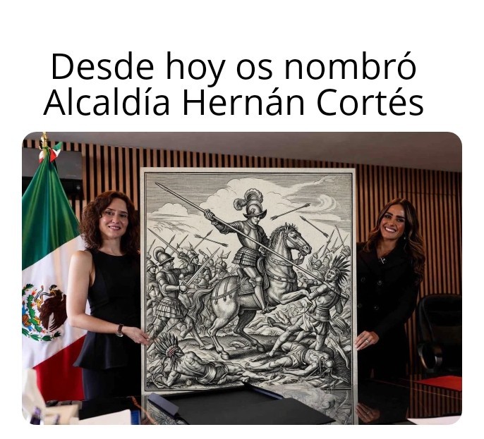 En el encuentro cultural entre Doña Isabel Díaz Ayuso y la "Malintzin no Malintzin" la Alcaldesa <a href="/AlessandraRdlv/">Alessandra Rojo de la Vega</a> se gestionó el cambio de nombre de la Alcaldía, Cuauhtémoc...
No es vende patrias, es amor y amor puro.