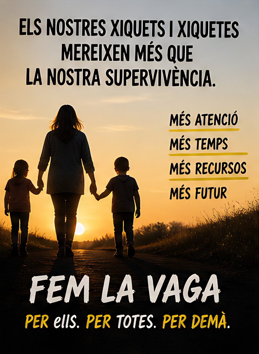 olmillos's tweet photo. No vull explicar a les meues filles que veia companys esgotats, alumnat sense els recursos que necessita i una escola cada vegada més ofegada… i que vaig decidir callar.  

#vagaindefinida #jofaigvaga #educaciopublica  

https://t.co/p7S8eIVzIc https://t.co/T5EWequPjv