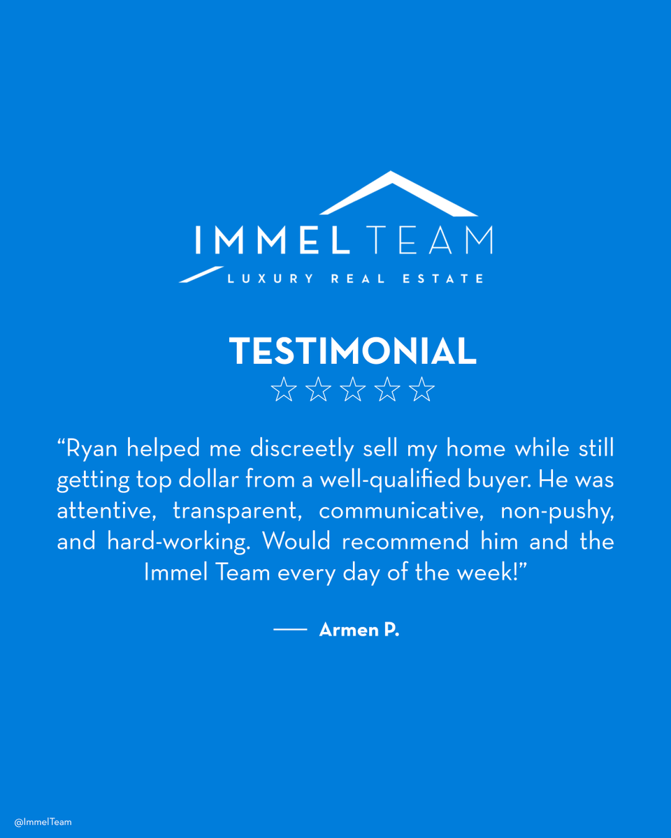 ImmelTeam's tweet photo. Discreet representation. Proven results.
⭐️⭐️⭐️⭐️⭐️

Selling a home quietly requires trust, strategy, and the right network of qualified buyers. For our clients, that means thoughtful guidance, clear communication, and a process designed to protect their privacy while still achieving the strongest possible outcome.

Grateful for the kind words and the opportunity to represent our clients with care from start to finish.

The Immel Team
949.500.5641
VIP@ImmelTeam.com
https://t.co/qoQuGH1paC

@immelteam #immelteam #realestate #oc #ochomes #testimonial #review #realtor #broker #orangecounty #california #ca #sold #offmarket #pacificsothebys #sothebys #danapoint #monarchbay #lagunabeach
