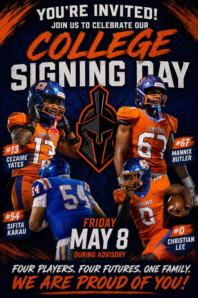 CoachFoster14's tweet photo. We are celebrating our 4 signees Friday during advisory! https://t.co/NcDujM8Tmw
