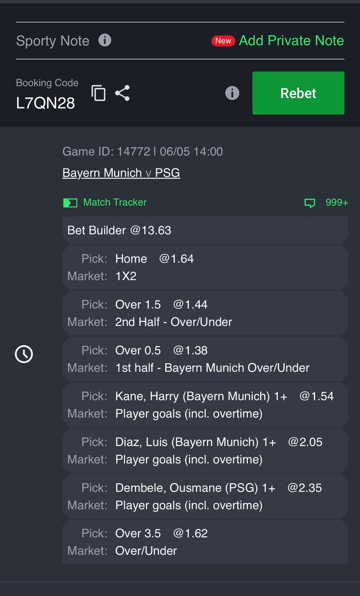 High_boss1's tweet photo. Bet Builders: Bayern VS PSG 

L7QN28 https://t.co/8siltZrAeW