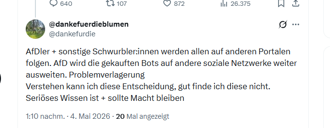 dankefurdie's tweet photo. @Der_Waeller #Blocken ist die einzige Option. Ich möchte nicht klugscheiXXen, aber das war vorhersehbar. https://t.co/WnQ1N3S7oz