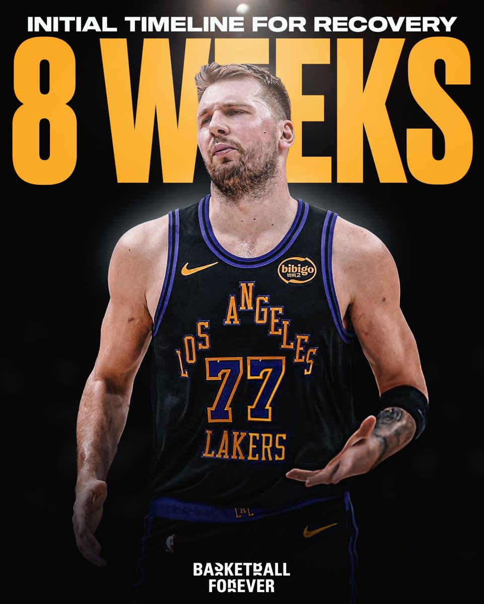 bballforever_'s tweet photo. Lakers star Luka Doncic was given an initial timeline of eight weeks after suffering a Grade 2 hamstring strain in early April and is taking his recovery day by day. 

“I’m just doing everything I can, like I said, every day I’m doing stuff I’m supposed to do. The doctors said 8 weeks at the beginning of the 1st MRI. So I’m just going day by day and I feel better every day.”

With the eight-week recovery in mind, Doncic would likely still need three more weeks to be cleared.