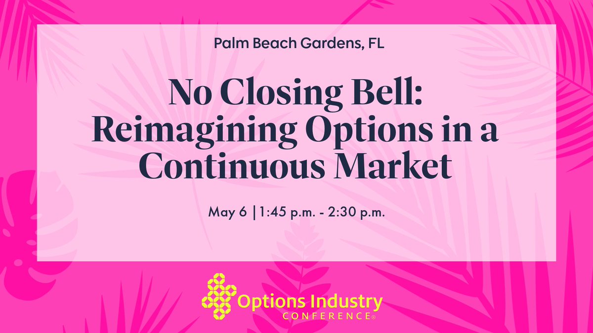 Options Industry Conference tweet media