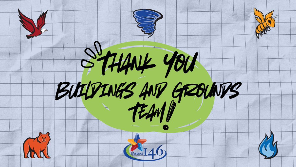 CCSD146Tweets's tweet photo. We want to take a moment to thank our Buildings and Grounds team! They make sure our buildings are safe and clean, our grounds are plowed and trimmed, our systems and equipment are operating, and materials are in the right places and in working order. Thank you for all you do! https://t.co/Kxxn0dVE8N