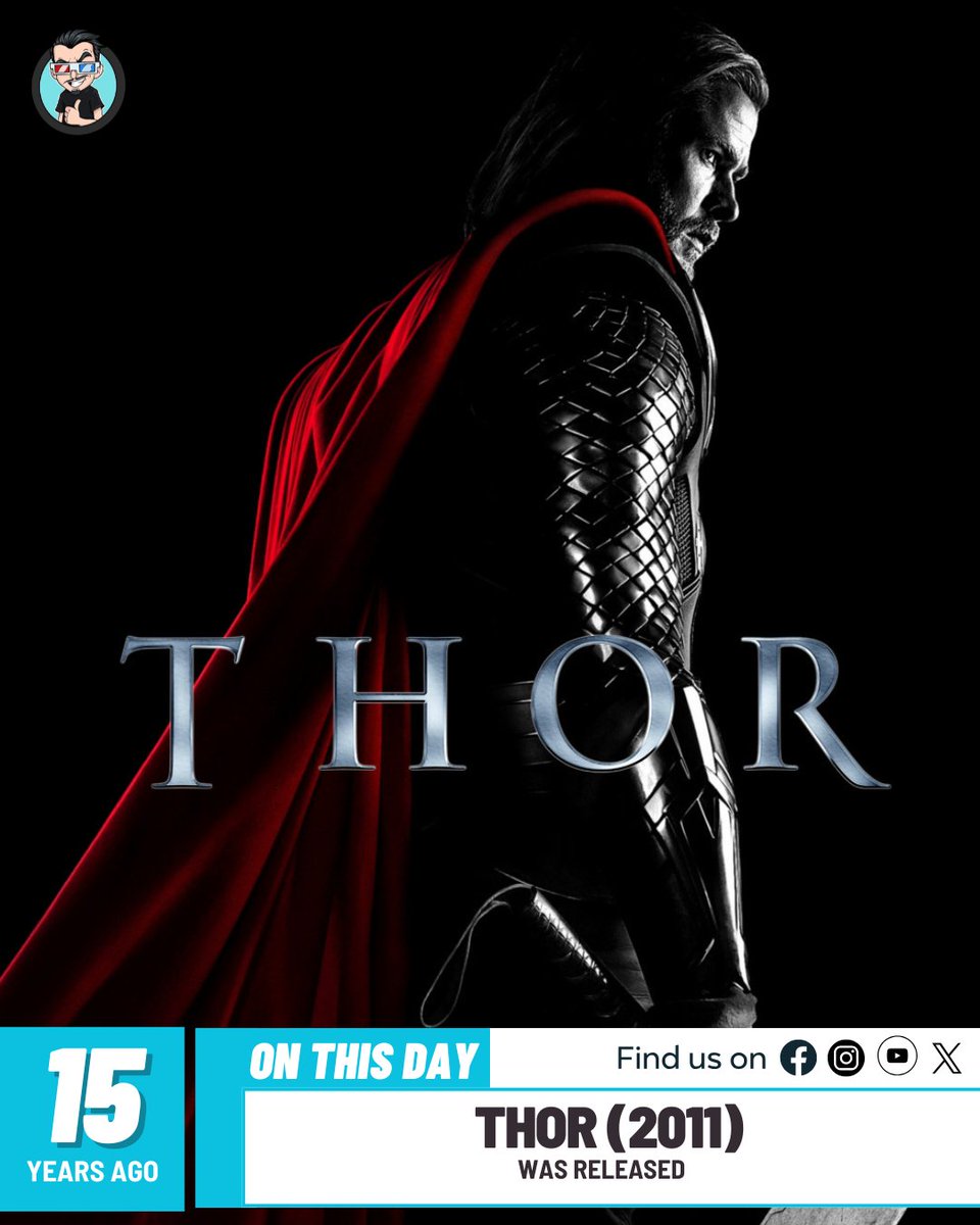joblocom's tweet photo. Thor (2011) was released 15 years ago! ๐ฅ
#Thor2011 #MarvelMovies #ChrisHemsworth #MovieAnniversary https://t.co/oHwjPZqmQB