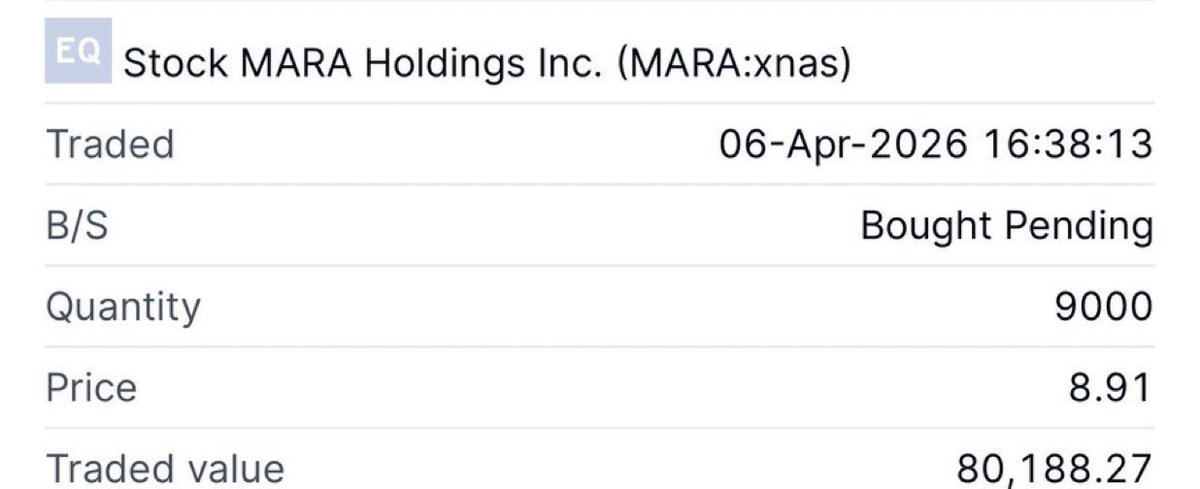 simply_zedd's tweet photo. GM monopoly family, added 9,000 shares more to $MARA premarket. 
I like the stock now.. i like companies that are trying to go “Lean” 

If you believe AI is the new internet, buy stocks that own infrastructure (land data centers &amp; access to energy)… Marathon digital holdings. https://t.co/X057Fmh86Y
