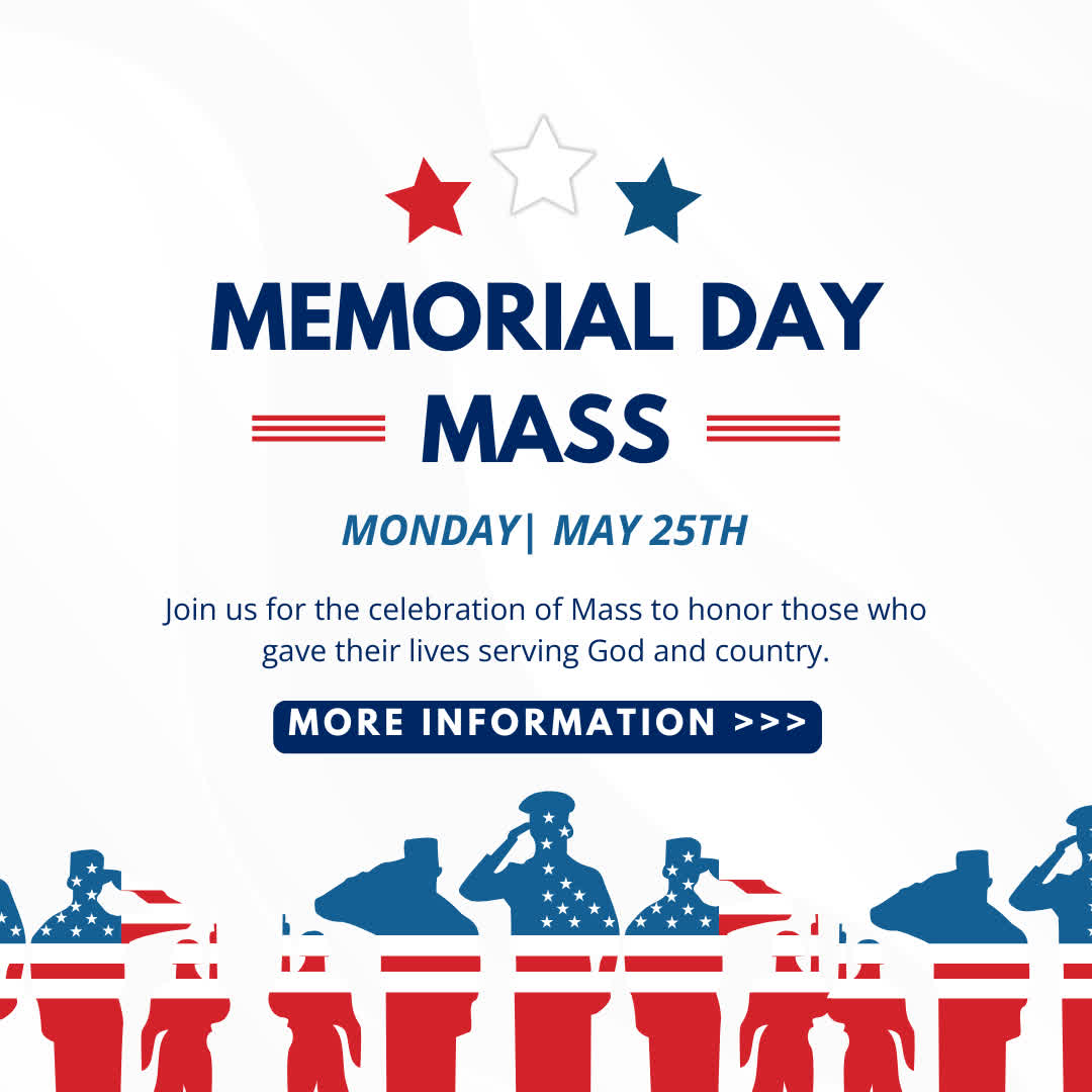 CLECatholicCems's tweet photo. Join us on May 25th for Memorial Day Mass as we honor and remember those who gave their lives in service to God and country✝️

Masses will be held at multiple cemetery locations, both indoors and outdoors.

We invite you to gather with us in prayer and remembrance. https://t.co/jxOqIxHSuJ