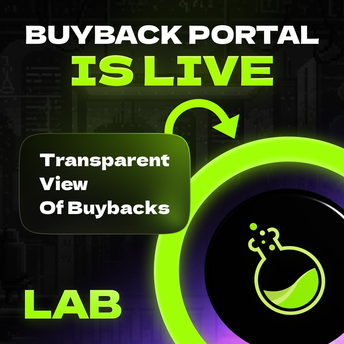 The LAB Buyback Portal puts everything on full display

> A record of all buyback executed
> A clear overview of buybacks’ value &amp; contribution
> Transparent stats of the LAB revenue spent on buybacks

All stats are visible. Verifiable by anyone

Explore the Buyback Portal:
