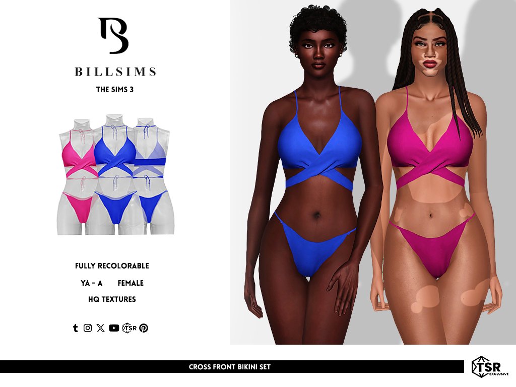 billsims_cc's tweet photo. Cross Front Bikini Set
Make it yours now exclusively over at @TheSimsResource!
π The Sims 3: https://t.co/bI2VUFIpRk
https://t.co/4aJZmeqrLD
π The Sims 4: https://t.co/Bxr41qBllo
#thesims3 #thesims4 #thesims3cc #thesims4cc https://t.co/cShkyWgyQ2