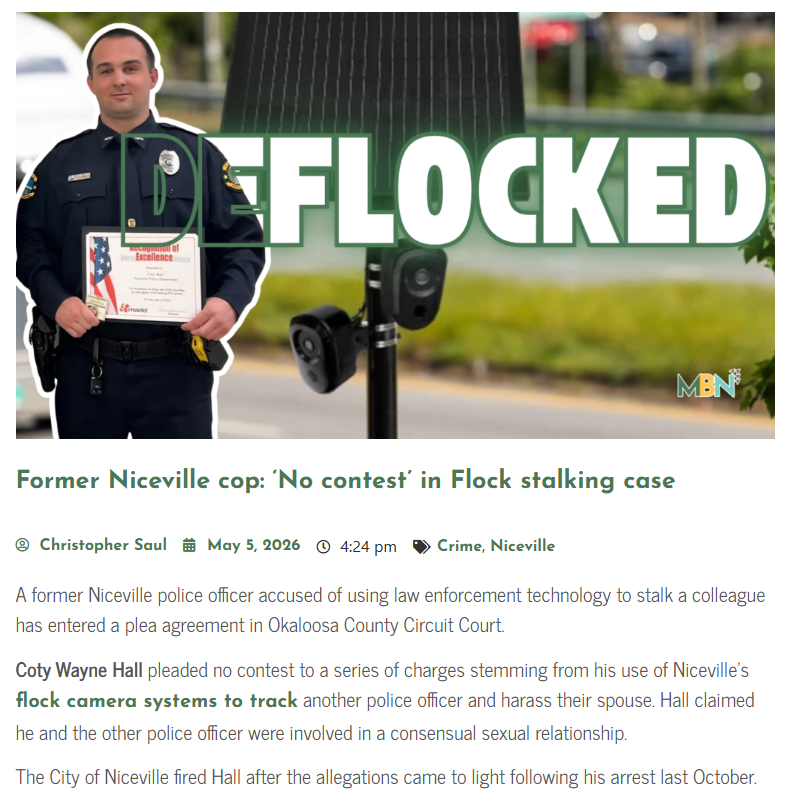been seeing a lot of stuff about flock cameras, love how your options in america are "city where crime is legal if you're a net tax receiver" or "suburb where a cop can stalk your every movement and third-worlders can look at spy on your kids"