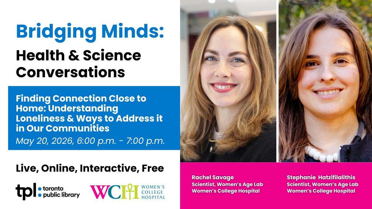 WCHospital's tweet photo. #Loneliness can have significant impacts on health, but finding community can help mitigate the risk.  

Join us online to learn more and discover simple ways to connect with others for better overall health and stronger communities.

Register for free➡️ https://t.co/72ZrO4D8fs https://t.co/WYsZvHOu7m