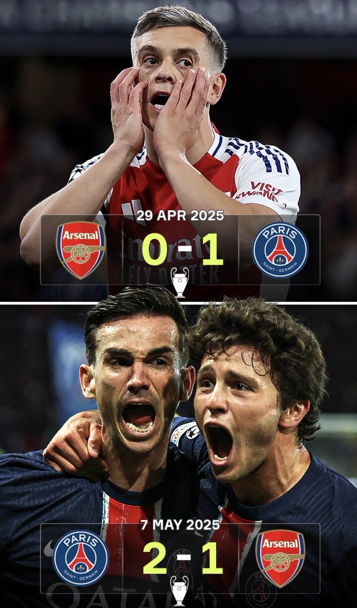Loopxe's tweet photo. PSG and Arsenal in Budapestโฆ ๐
PSG knock out Bayern after two very different legs and move on in the Champions League. Last time they beat Arsenal on this stage, they went all the way. ๐
#PSG #BayernMunich #UCL #Arsenal #ChampionsLeague #FootballX #nauer https://t.co/tzCRqqJHHj