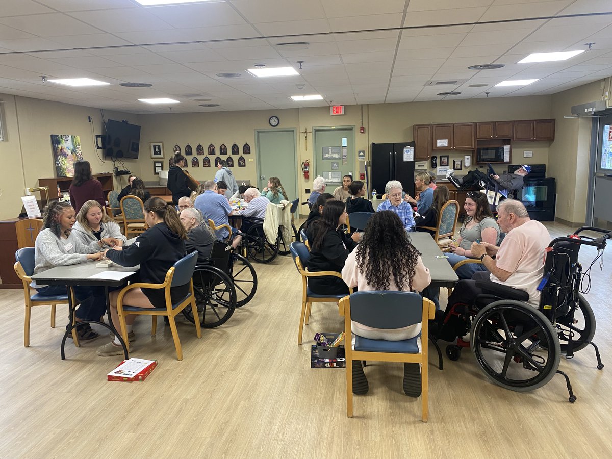 A big thank you to the BHS Girls Lacrosse team for turning a rainy day into a memorable afternoon by visiting the residents at St. André Health Care for games and fun! Community Matters...Tiger Pride!