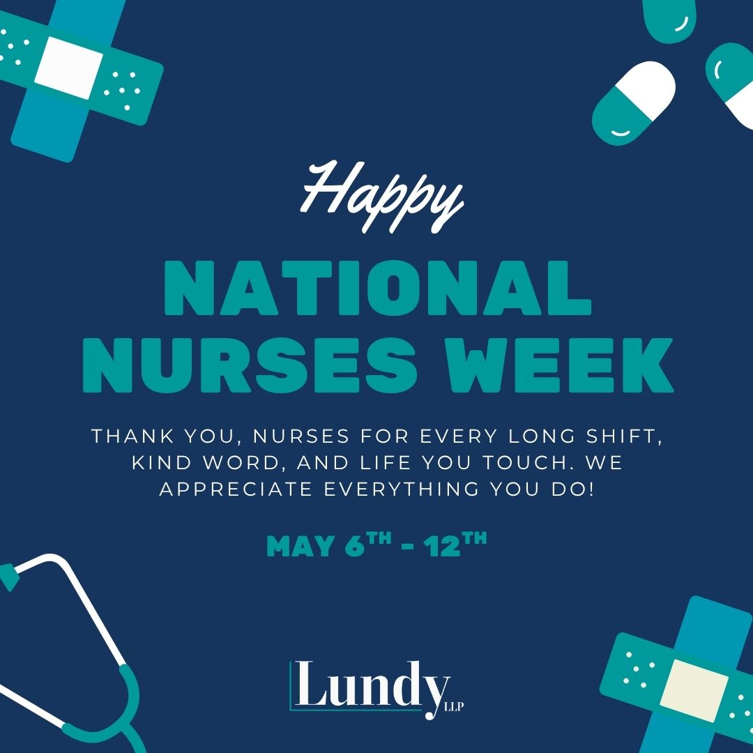 LundyLLP's tweet photo. We want to recognize the people who bring compassion, strength, and care into some of life’s most difficult moments. 

Nurses work long hours and make an impact that reaches far beyond hospital walls. Thank you for everything you do for our communities every single day. 💙 https://t.co/5W0o3u53j7
