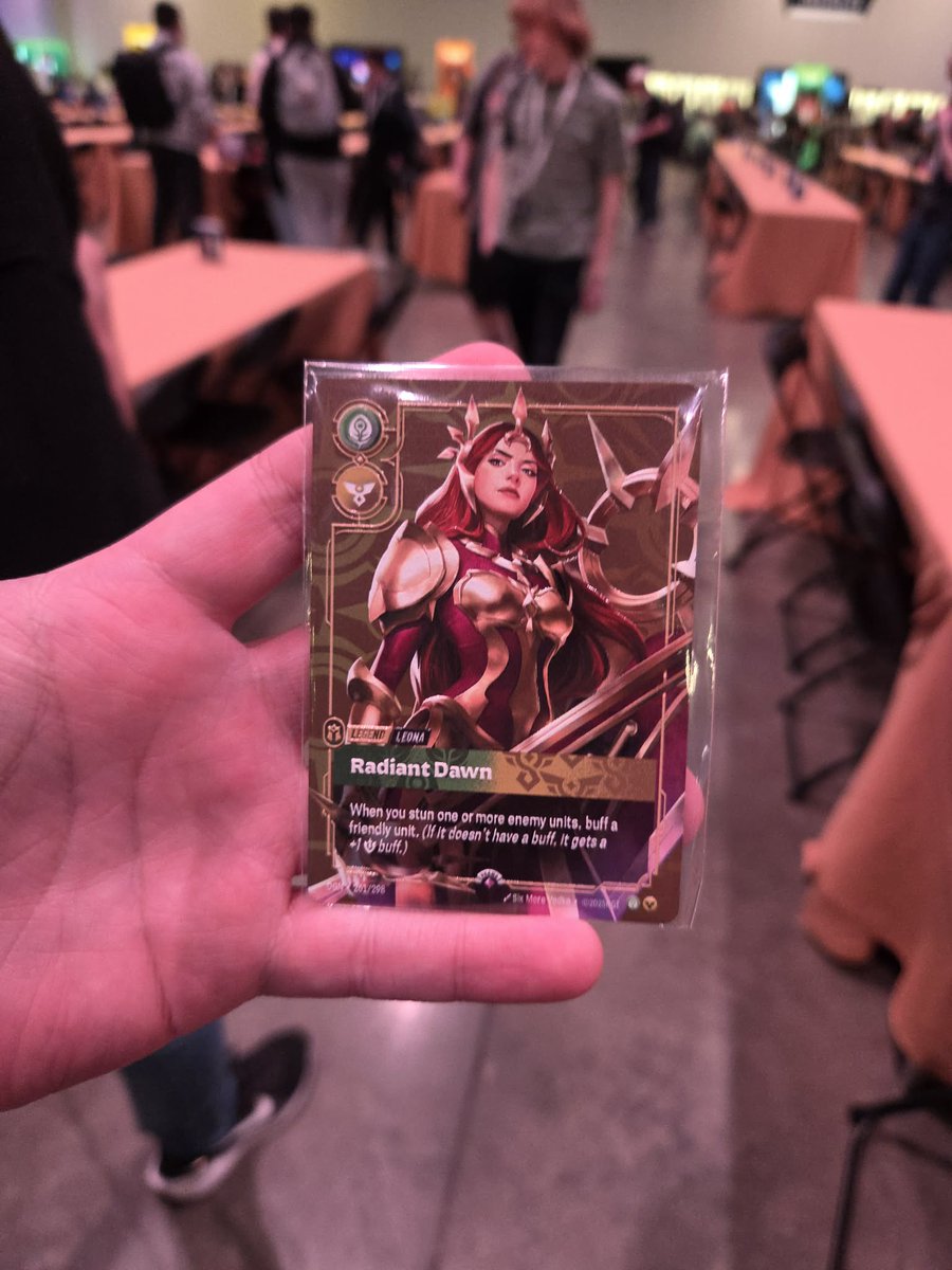 teamstackeddeck's tweet photo. Not quite the finish we were after, but a run we’re still proud of. Atlanta Regionals ended with Ross (SD LovelySnOw) finishing 9-4 in the main event after a tough second day. 

Day 2 results:
Round 9: 2-1 ::: Irelia (@PhilCheeze) 
Round 10: 1-2 :::  Draven 
Round 11: 0-2 ::: Master Yi 
Round 12: 2-1 ::: Draven 
Round 13: 1-2 ::: Lucian 

Fifi (SD LynisAllegra) was on side-event duty this weekend due to being unable to secure a main event ticket and along with Ross’s metal Kaisa was also able to grab a Metal Leona card! 

Huge thanks to everyone supporting Team Stacked Deck, especially those repping from Adelaide and everyone following along. Next stop: Sydney Regionals

#RQAtlanta #RQSydney