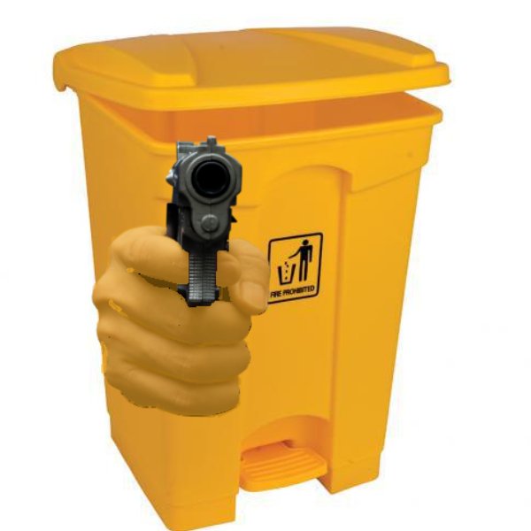 yellow lab trash can tweet media