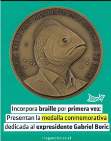 Iherreraa's tweet photo. Medalla conmemorativa del merluzo se venderá en las mejores pescaderías de barrio y ferias libres https://t.co/zclBY31EcH