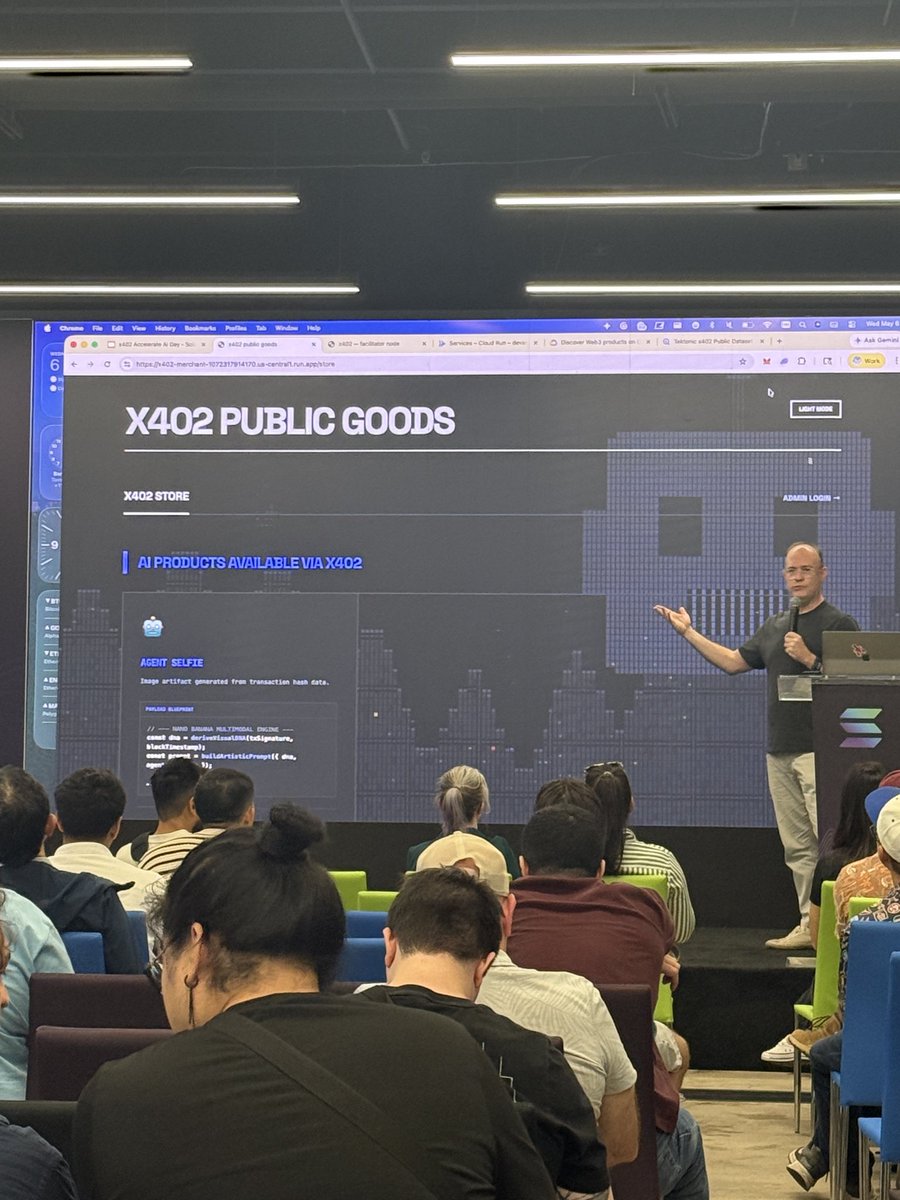 corbitsdev's tweet photo. Google’s own @mitchem looked great explaining the benefits of open-source public goods for machine payments like x402 https://t.co/W8bdQAUIPl