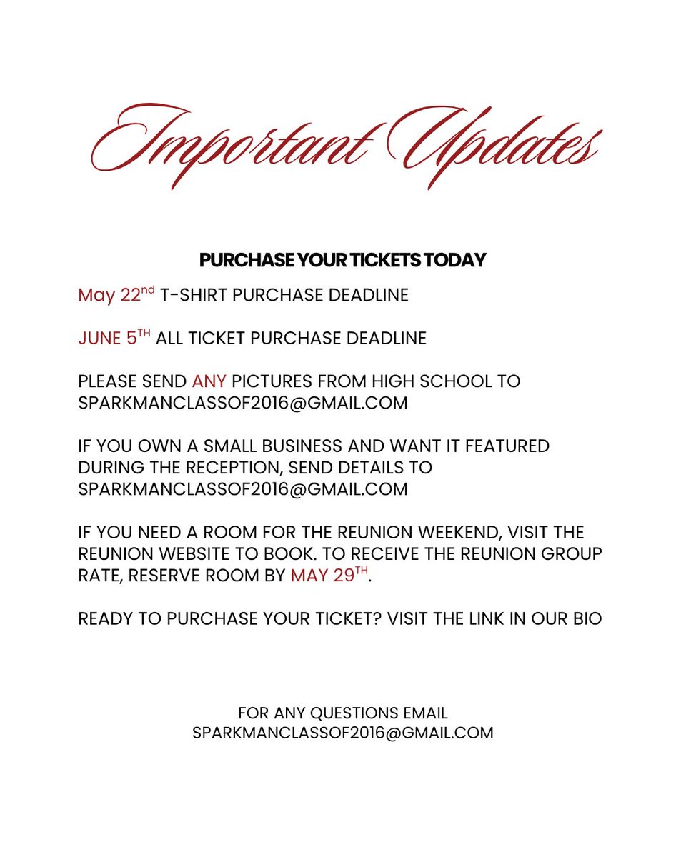sparkman2016's tweet photo. We see the tickets rolling in 👀 keep em coming! Let us know if you have questions! https://t.co/YWdTrOm8Zl