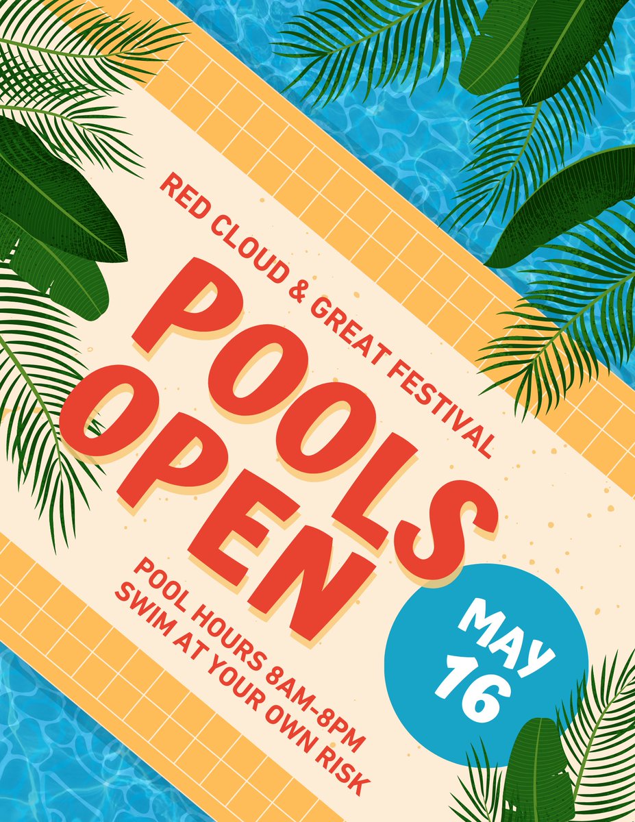 LakeArrowheadGA's tweet photo. ☀️ Grab your sunscreen and get ready to make a splash! The Red Cloud &amp; Great Festival Pools are opening May 16 with pool hours from 8AM–8PM. Summer fun starts now! 🌴🏖️💦

Please swim at your own risk and enjoy the season safely!

#PoolSeason #PoolsOpen #SummerVibes #MakeASplash https://t.co/NpphzHQKsA