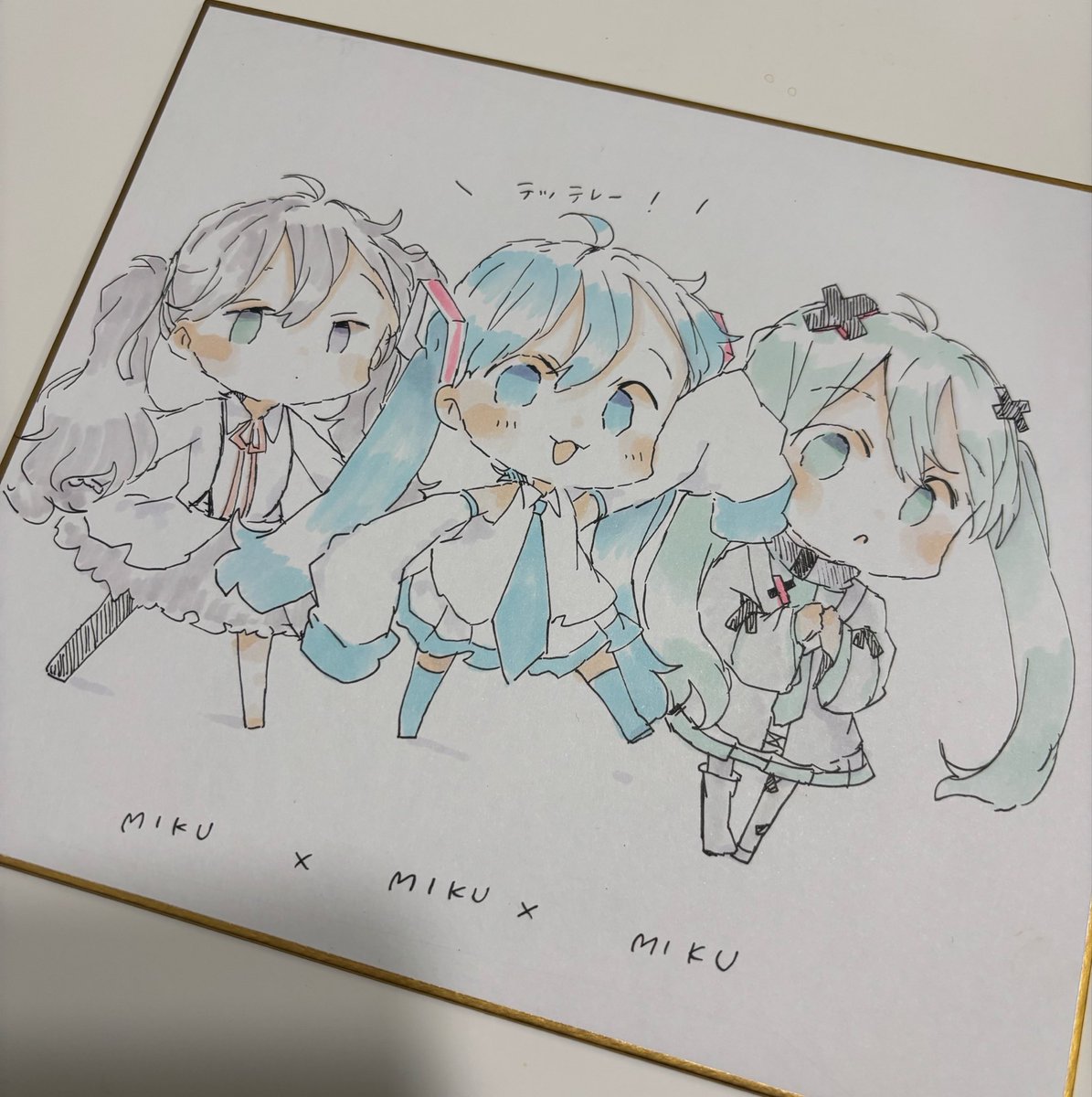 blossom / saki 初音ミク 直筆イラスト色紙 初音ミク 「色紙」|sakiのイラスト