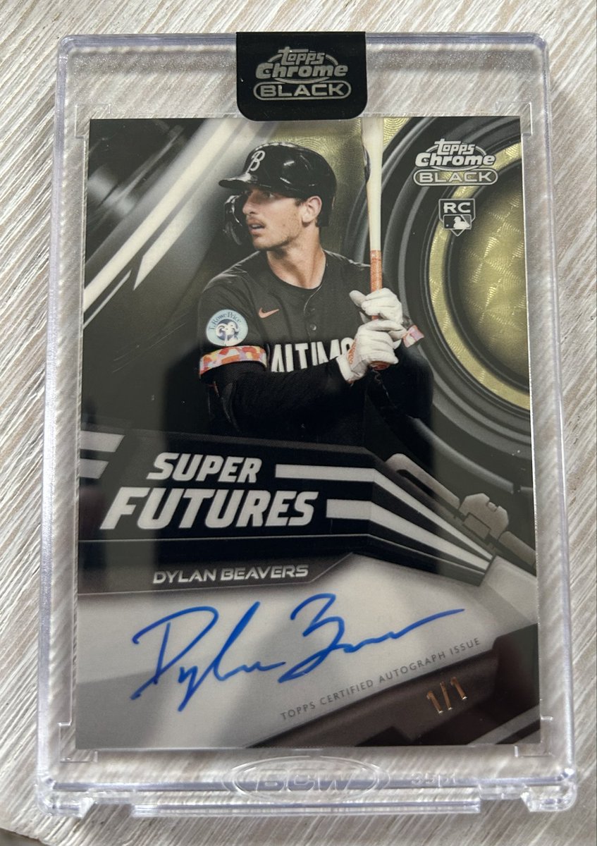 hornbos2L's tweet photo. @CardPurchaser I need some help. My kids pulled this @dylanbeavers11 superfractor 1/1 auto and they’d like to get the card to Dylan for a trade if he’s interested. If anyone has any @Orioles contacts please help! https://t.co/dkF7rY2pg5