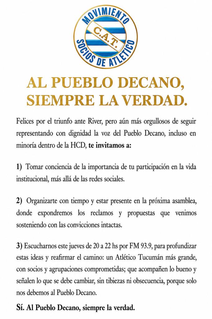 MovsociosCAT's tweet photo. A casi 5 años de nuestra Primera Reunión seguimos orgullosos y felices porque nada mejor que el tiempo para demostrar que no es imposible mantener convicciones e ideales aún siendo minoría en la HCD; porque solo nos debemos al Pueblo Decano. https://t.co/eWksDLjgsI
