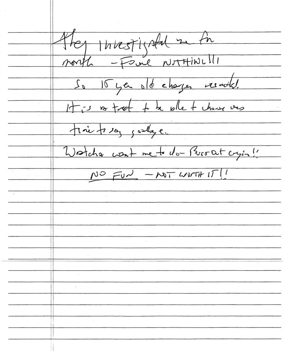 wpbf_ari's tweet photo. Did Jeffrey Epstein leave a suicide note?

A federal judge in New York today unsealed this note, purported to be a note Epstein left in his jail cell. 

It was supposedly found by his one-time cell mate, quadruple murderer Nicholas Tartaglione.

@WPBF25News https://t.co/LaAiVnkhj2