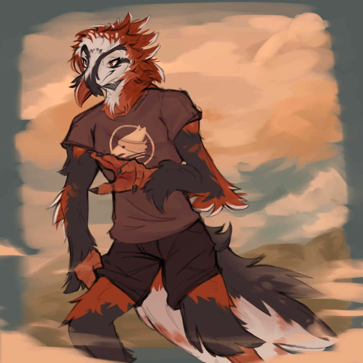 AutumnVibin's tweet photo. Bearded vulture design for the love of the game https://t.co/M5f3XLh3yG
