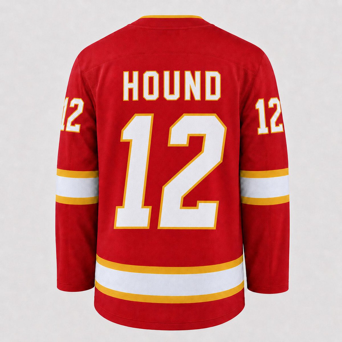 Crootzer's tweet photo. @NHLFlames @sportslogosnet Just for fun a modern update on the jerseys. https://t.co/EMsqs2ue8s