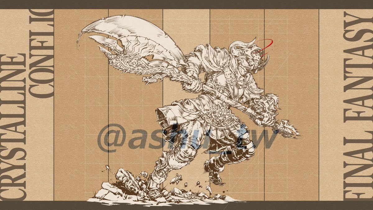 ashu_workshop's tweet photo. FFXIV WARRIOR /wip 記録02
戦士　彩色前_特に顔を直すか検討

#FFXIV #art https://t.co/N42ewEz1vP