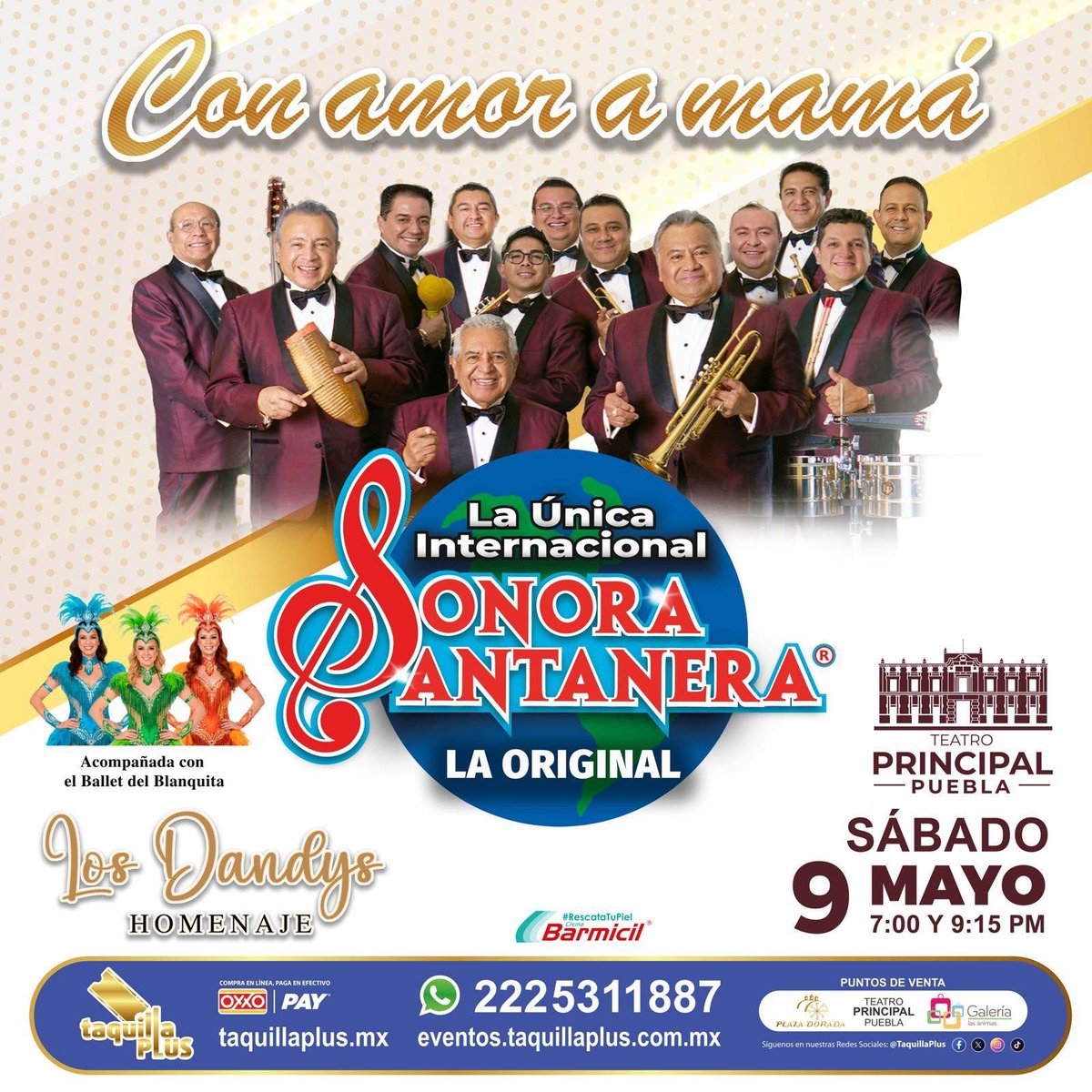 laopinionpuebla's tweet photo. #Espectaculos La Única e Internacional Sonora Santanera, llegará este sábado 9 de mayo al Teatro Principal, como parte de los festejos por el Día de las Madres 💐

Vía: @carlos_Linares https://t.co/FFJWYwKoEj