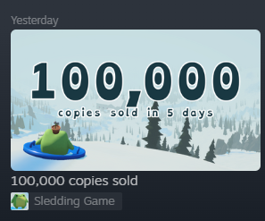 DrakeTheSnakeTV's tweet photo. LETS GO @sledding_game Fantastic game. Well deserved https://t.co/BCUBa5dmJI