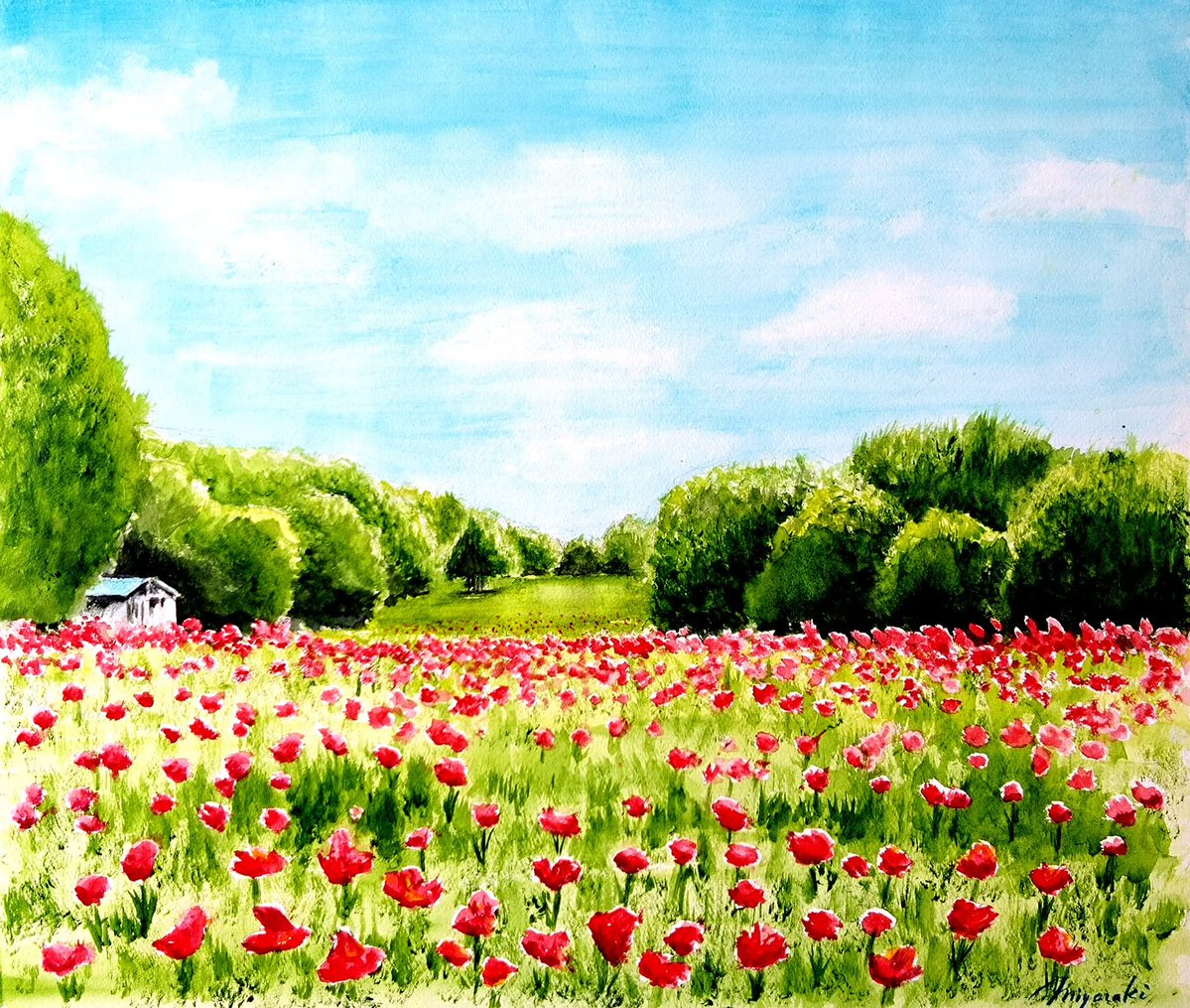 先日の Mihoko さんのコロムライブで、この絵を使ってくれたので改めて