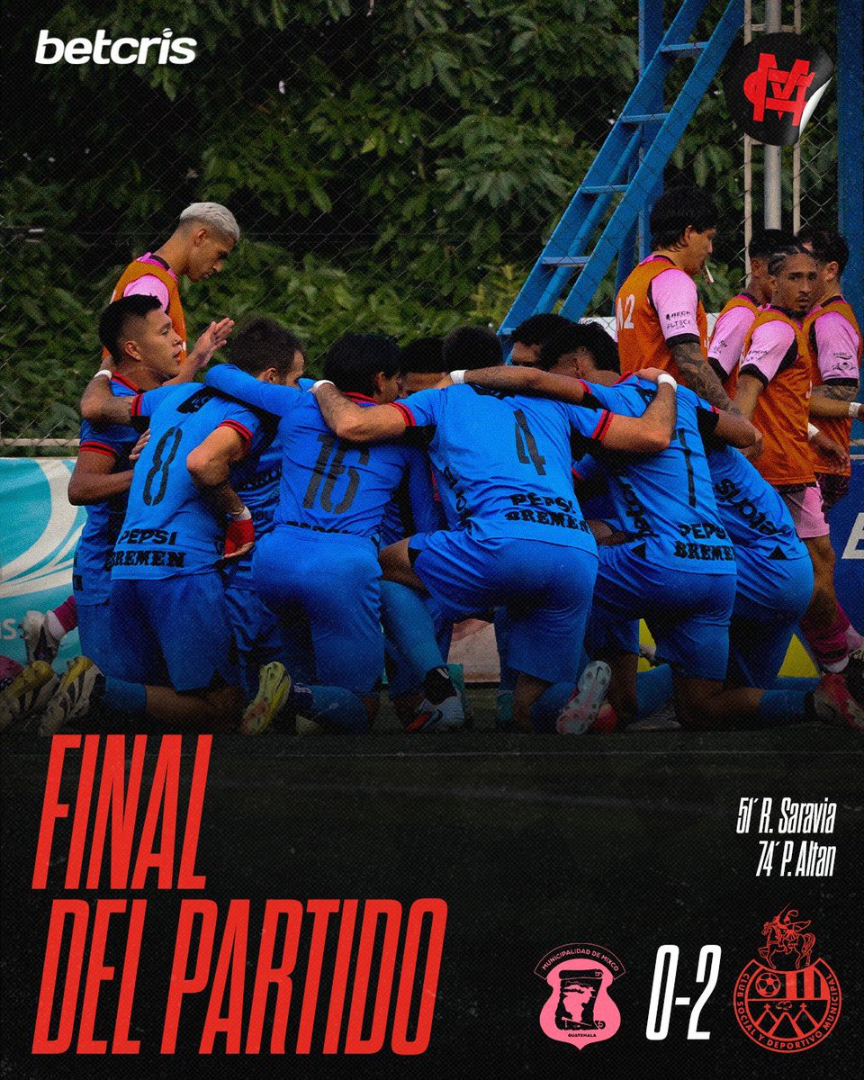 ¡TRIUNFAZOOOOO EN MIXCO! 🫵👹

Victoria fundamental de 0-2 para dar el primer paso firme hacia la gran final. Gran despliegue colectivo y compromiso total en cada balón.
¡Seguimos unidos y vamos por másss ! ❤️💙

#ElEquipoDelPueblo🔴🔵