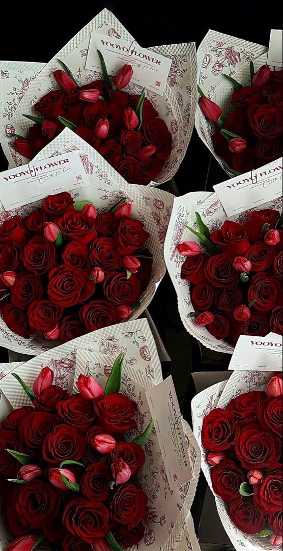 Red rose bouquets