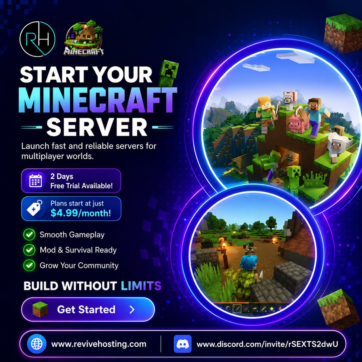 revivehosting's tweet photo. 📷 Start Your Ultimate Minecraft Adventure with Revive Hosting! 📷📷

#Ted Turner #Logan Act #Captain Planet #OlaDollGame https://t.co/rIg8RXiRhD