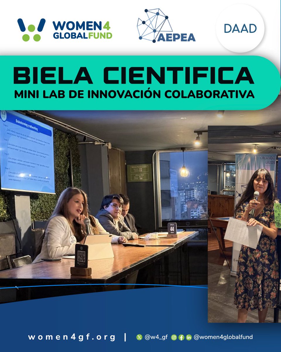 w4_gf's tweet photo. Desde @w4_gf, queremos agradecer a todas las personas que participaron en esta edición de la Biela Científica y compartieron sus ideas y aportes 💡

Fue un espacio muy enriquecedor para pensar colectivamente respuestas más justas, innovadoras y centradas en las mujeres y niñas en toda su diversidad 🌍✊🏽

Gracias especialmente a @AepeaE y a DAAD Ecuador por hacer posible este espacio 🤝

#FundHerHealth #MeaningfulParticipation