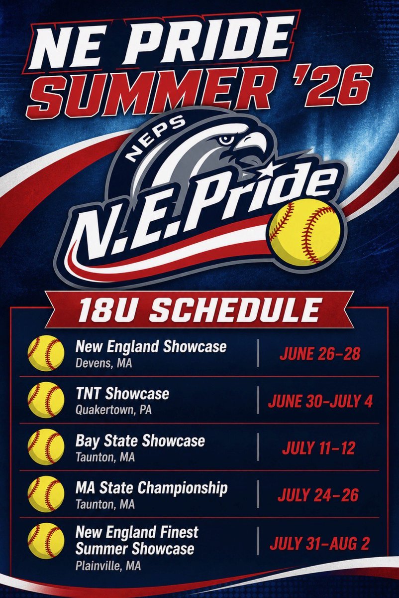 AveryS99268's tweet photo. Summer schedule!! Can’t wait for the season to start! 

@UTampaSoftball  @UCF_Softball @D1ProScouts @CoastRecruits @UNCWsoftball @gobigrecruiting https://t.co/06URcO3Wn8