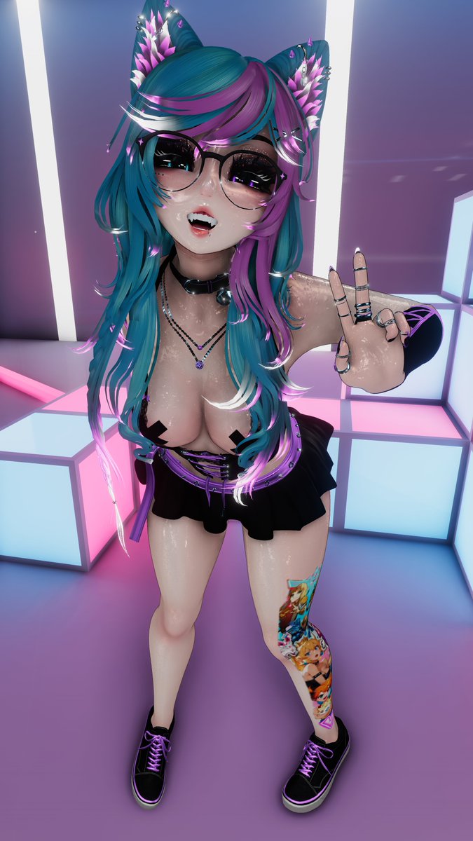 FelicityFuta's tweet photo. @nomi_choochoo On twitch as a 3d vtuber for ~1yr, but switched to VR a few months ago! I've been called FilianFuta with my energy and the tattoo is on me IRL too! I miss gaming content that I cant do in VR, and wanting to go 2D! I am staffing at Offkai and love streaming, it has been a dream! https://t.co/Tlp9QuLQ07