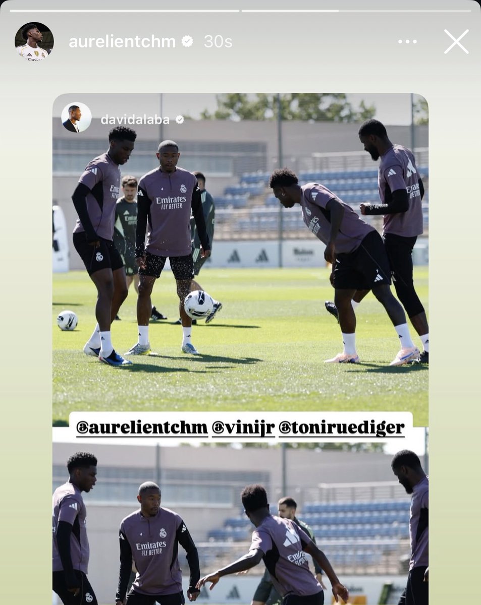 📲 Aurélien Tchouaméni on IG.