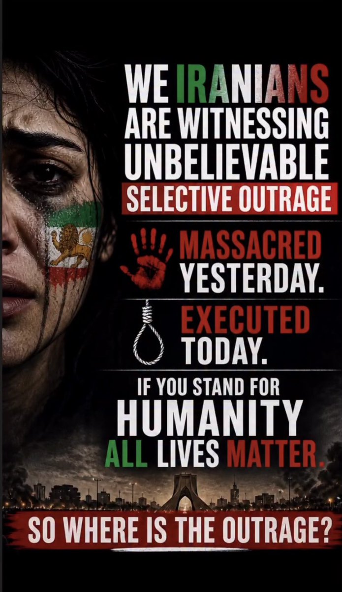 IPDC2026's tweet photo. Stand for all, or stand for nothing. Iranian lives matter.
#IranMassacre #IranRevolution2026 #DigitalBlackOutIran‌ #KingRezaPahlavi‌ForIran https://t.co/9W3BmOePW8