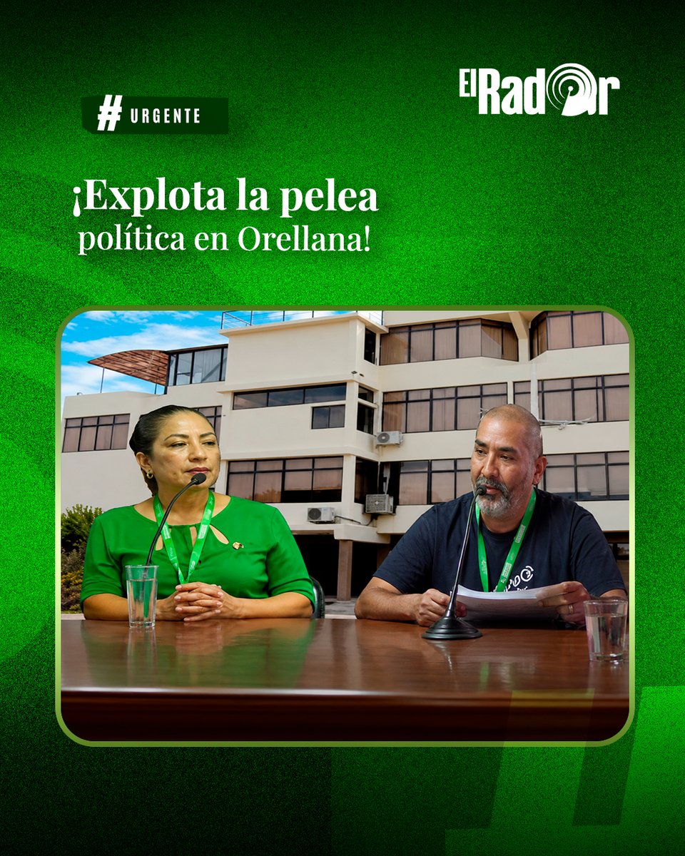 ElradarEC's tweet photo. 🚨 Miguel Murillo irá a juicio tras el conflicto con la alcaldesa Shirma Cortes. Denuncias de corrupción, enfrentamientos públicos y acusaciones de violencia política aumentan la tensión en Orellana.

#URGENTE #Orellana #Ecuador https://t.co/tPRHaIrMc1