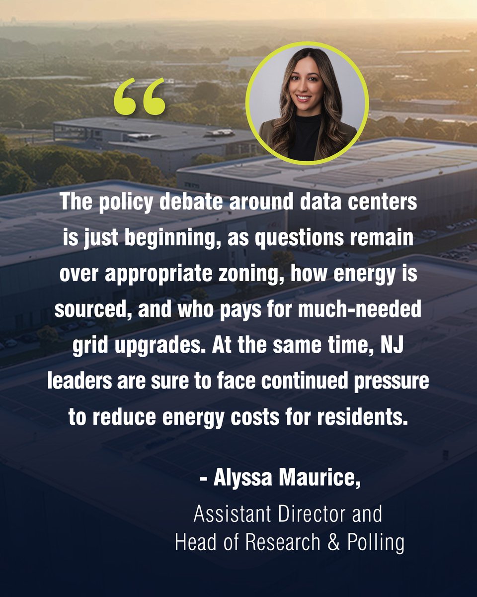HughesCenter's tweet photo. A majority of NJ voters are concerned about the growth of artificial intelligence data centers and 56% would support banning them in their own communities, according to the latest @Stockton_edu poll. Read more: https://t.co/ROZE7JzONo https://t.co/FVEaDAIVpm