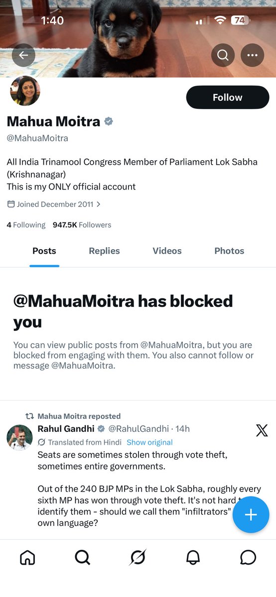 Gen92Mohit's tweet photo. @ZZoariah Dumb idiot did this. lol. Failed representative. Failed her people failed herself and more made a mockery out of West Bengal! https://t.co/ZmayzTv7U5