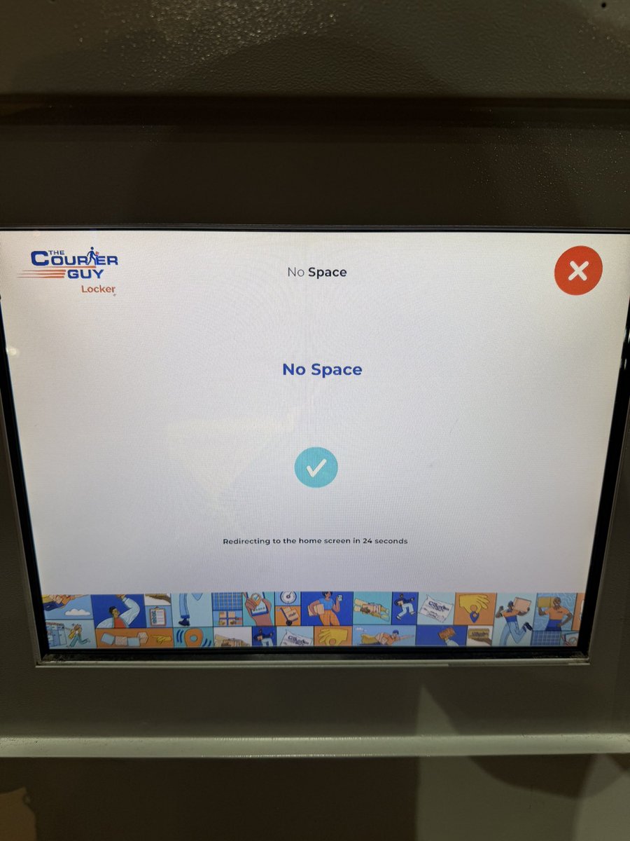 OSlOlSO's tweet photo. @TheCourierGuy_ 2nd locker attempt of the day: locker full 

Unbelievably stupid.

Clients must now drive around at R30/L to look for an open locker. 🤣 https://t.co/Fkj7NQZlyE