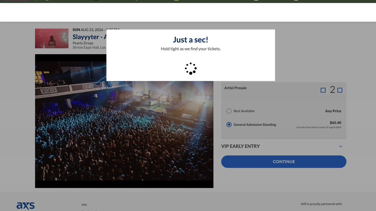 Ap0llo808's tweet photo. Me being stuck in the finding tickets for @slayyyter on both Monday and Sunday @axs when I get you… https://t.co/4DWgn186IY