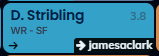 jamesaclark's tweet photo. @AlfredoABrown @JagSays @DaveKluge 
I knew this was a value pick when I made it.  Seeing him go 1.12 makes me think I got an absolute STEAL! https://t.co/yXYo9VnCwl